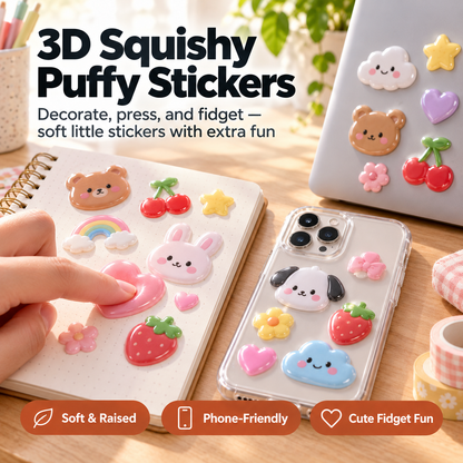 3D Squishy Puffy Stickers - premium featured image