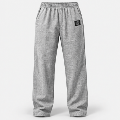 Gray breathable straight-leg trousers product image