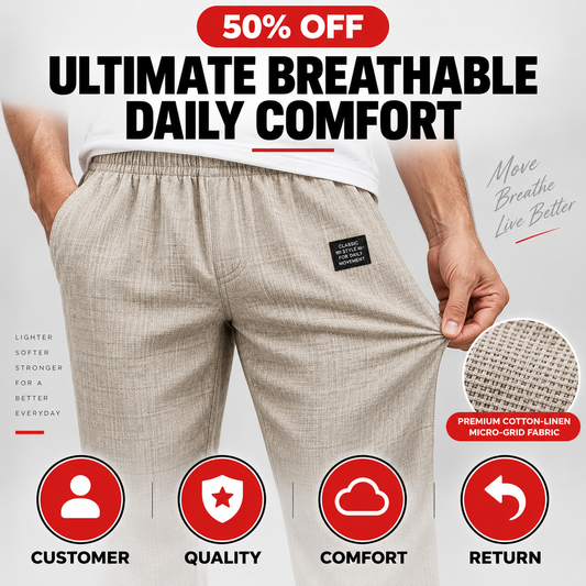 Breathable straight-leg trousers red and black hero graphic