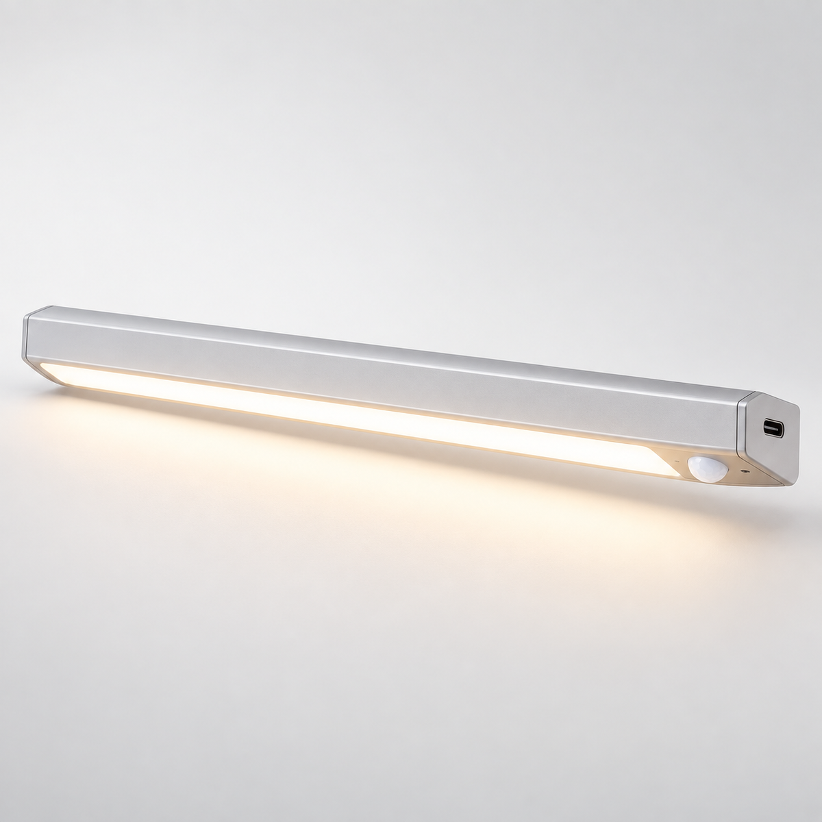 Rechargeable motion sensor under-cabinet LED light bar