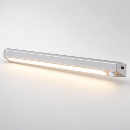 Rechargeable motion sensor under-cabinet LED light bar