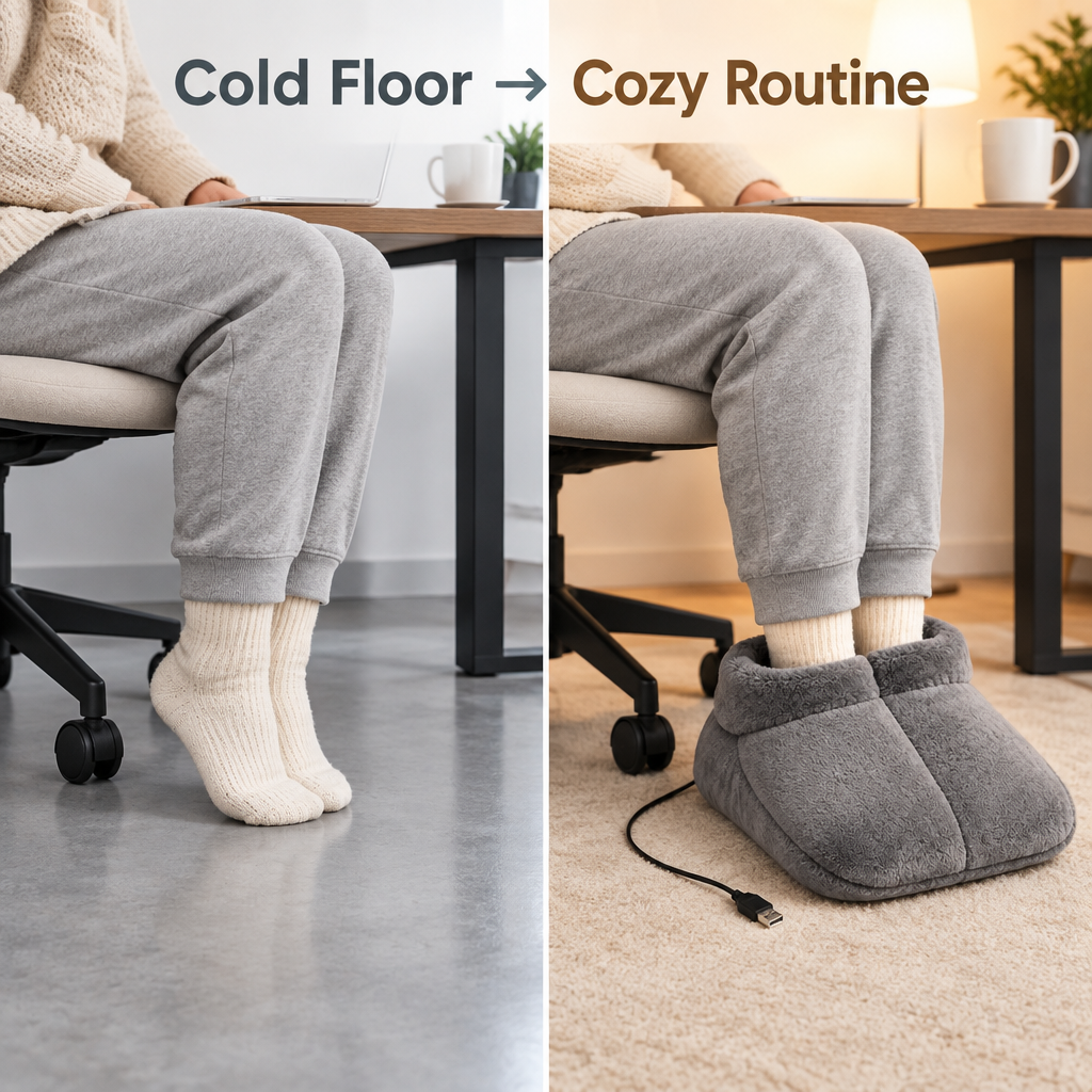 USB Foot Warmer Pad - real-life use