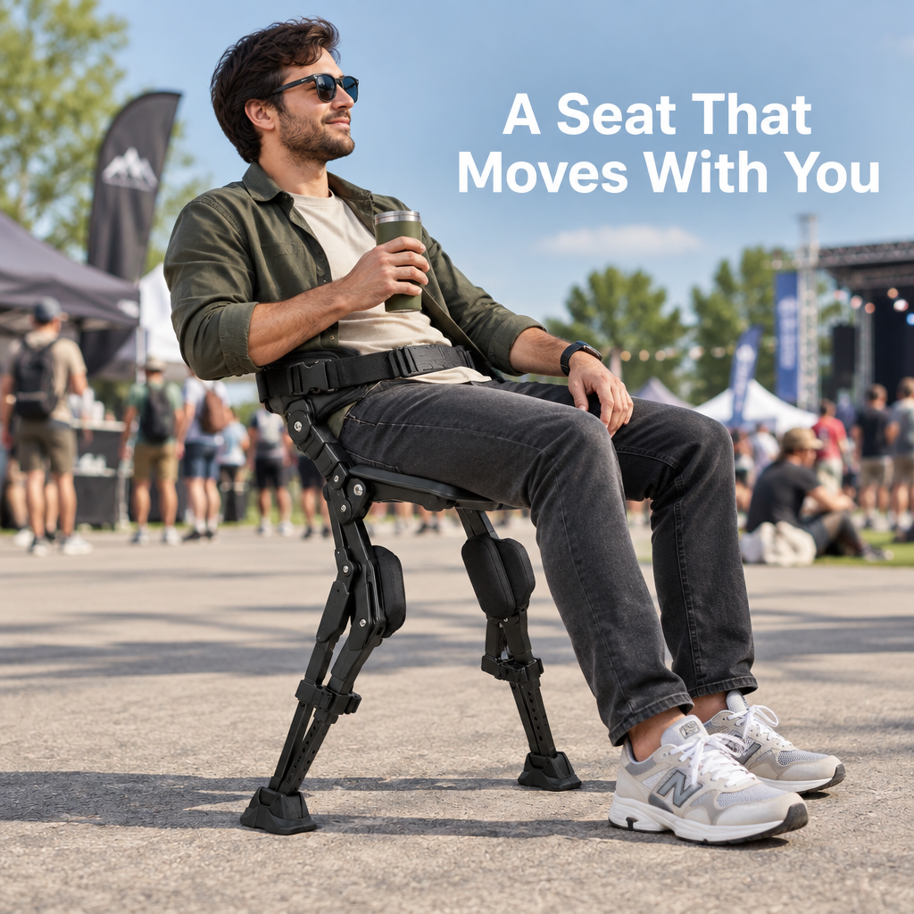 Wearable Folding Seat - realistic hero