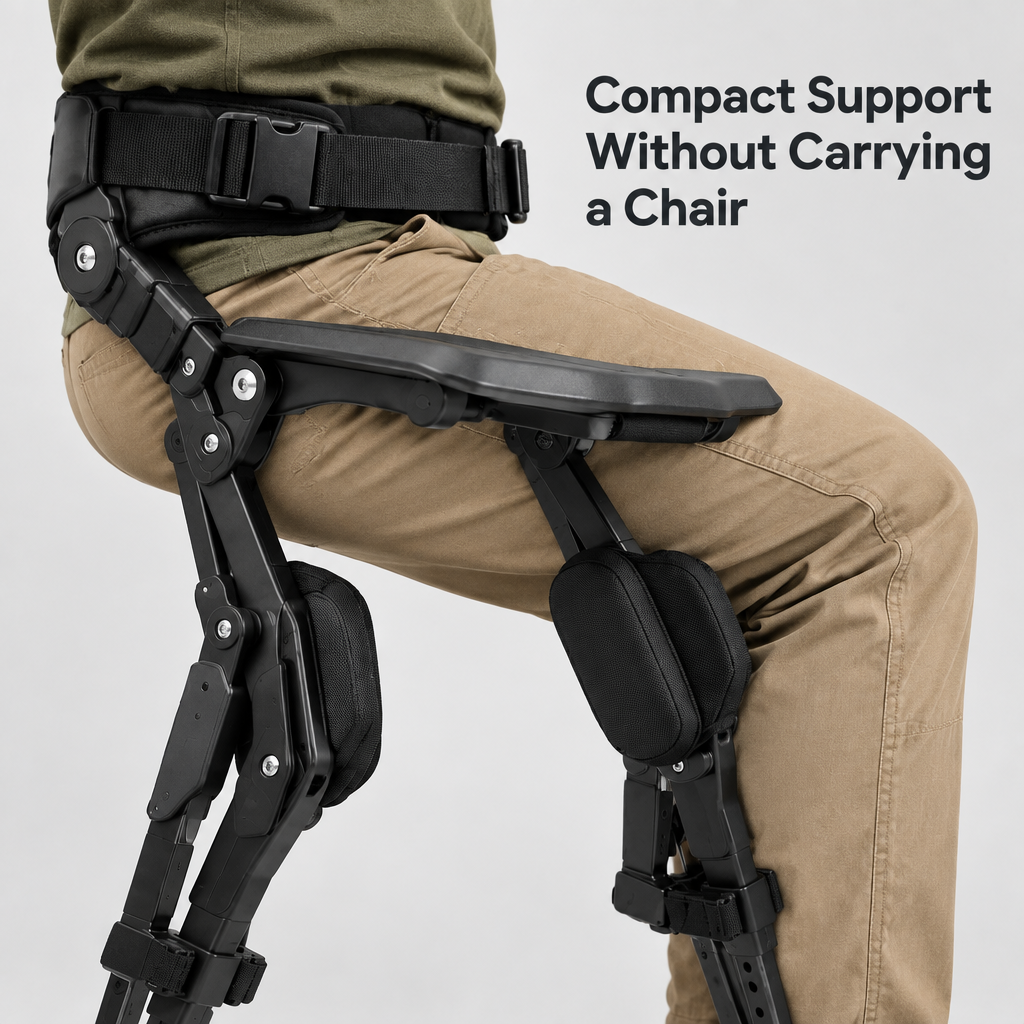 Wearable Folding Seat - mechanism detail