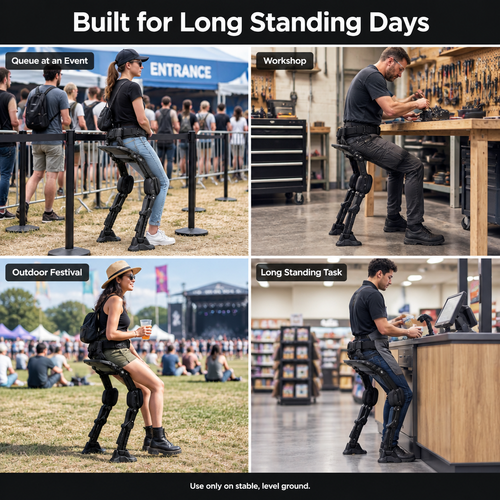 Wearable Folding Seat - use cases
