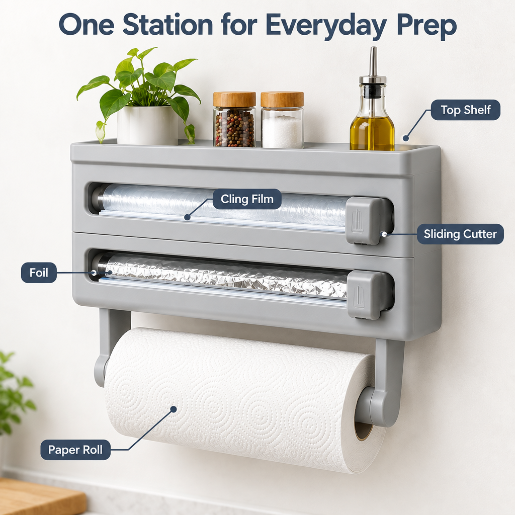 Wall-Mounted Wrap & Foil Dispenser - how to use